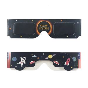 Szklanki VR 500PCLlot 3D Papier Safe Solar Eclipse Viewing Wholesale 231204