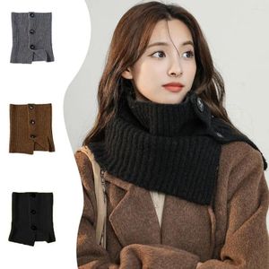 Scarves Women Detachable Windproof Knitted Fake Collar Turtleneck Neck Warmer Scarf