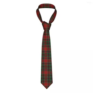 Papillon Casual Punta di freccia Skinny Tartan scozzese Cravatta natalizia scozzese Cravatta sottile per uomo Accessori uomo Semplicità Festa formale