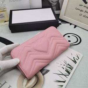 Myntväska Womens Designer Wallet Love Zig Zag Zippy plånböcker Högkvalitativt lädermodekorthållare Fick Long Lady Bag med BO252Z