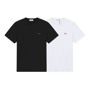 Camiseta masculina novo designer de verão manga curta solta respirável puro algodão camiseta tendência da moda masculina e feminina roupas de gola redonda