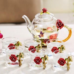 Teaware Sets Glass Tea Set Teapot Seven-piece Suit European Style Household Gift