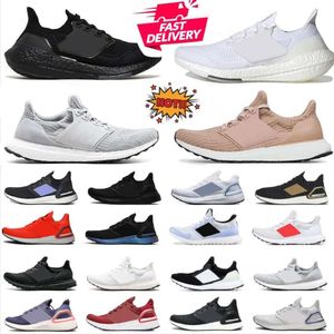 Designer Ultarboost 19 Running Shoes Ultra 4.0 Treiple Black White DNA Grey Three Ash Peach Core Dash Tennis Trainers Sneakers Big Size 47