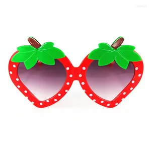Hårtillbehör vår sommar barn pojke flickor barn söt jordgubbe ananas form solglasögon vintage solglasögon uv400 skydd klassiker