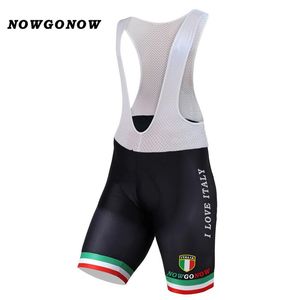 Anpassade hela män Cycling Bib Shorts Clothing 2017 Italian National Black Bike Wear Love Italy Road Mountain Riding Nowgonow GE292C