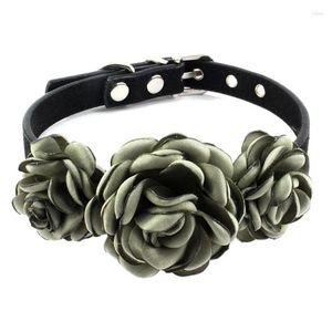 Dog Collars E5BB Collar With Flower Decorations For Girl Puppy Floral Cat Necklaces