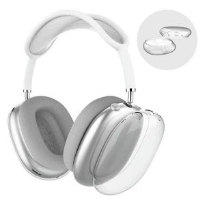 Nytt för AirPods Max Bluetooth Earuds Hörlurtillbehör Transparent TPU Silikon Vattentät skyddande fodral Airpod Maxs Hörlurar headset Cover Case