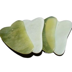 10 pezzi di giada naturale Gua Sha pelle cura del viso trattamento massaggio strumento di raschiatura della giada SPA fornitore del salone strumenti di bellezza e salute Raspado Piel Cuidado viso Masaje Jade