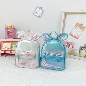 Sırt çantaları çocuklar mini backpack sevimli okul çantaları kızlar bowknot kawaii toddler seyahat çantası geri paketi 231204