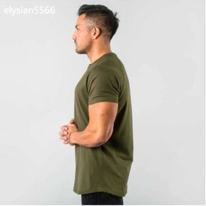 LL Men's T-Shirts New Stylish Plain Tops Fitness Mens T Short Sleeve Muscle Joggers Bodybuilding Tshirt Male fallow Gym Clothes Slim Fit Tee Fashionable Clothes