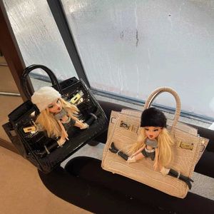 B-Rikis Luxury Tuts Çantası Yumuşak Deri Çapalar Yeni Timsah Desen Dark Kız Doll Modaya Düzenli Serin Tote Çanta El GERÇEK LOGO W59L