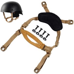 Skihelme Taktischer Helm General Suspension X-Nape Verstellbarer Riemen Helmzubehör für Jagdschießen Klettern Militär Paintball 231205