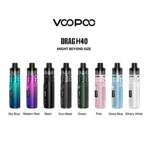 Oryginalny Voopo Drag H40 MOD Zestaw 40 W Vape 1500MAH Bateria PNP POD II 5ML MTL do DTL RBA/SMART Regulowany przepływ powietrza E papieros