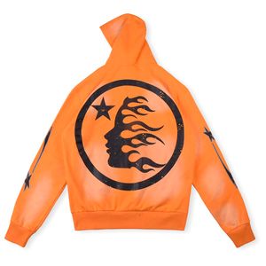 Moletons laranja Tie-Dye Hoode Designer Impresso Mens Mulheres Oversized Fleece Men's Hoodies Vintage 1 Qualidade Moletom