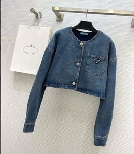 Novo Designer Mulheres Jaquetas Denim Casaco Mulheres Botão Letras Primavera Outono Estilo Slim para Lady Outfit Mulher Jeans Outsize Classcia Windbreaker Casacos Veste Femme