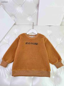New designer baby hoodie Autumn round neck kids sweater Size 100-140 boys Lamb cashmere jacket girls pullover Nov25