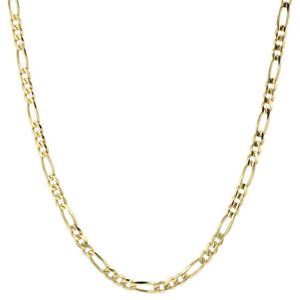 14K Yellow Gold Solid 2mm Thin Women's Figaro Chain Link Necklace 18 214b