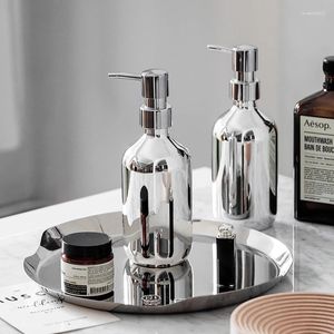 Liquid Soap Dispenser Drop Bathroom Accessories Hand Sanitizer Bottles Plastic Shampoo Silver Container