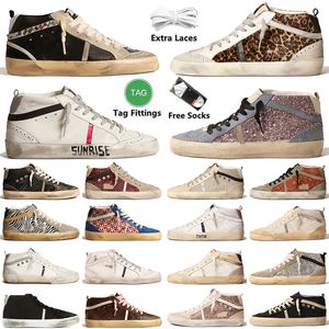 Freizeitschuhe Damen SuperStars GoldenSS Ball Star Luxusschuh Italien Marke Goose Sneakers Rosa Blau Silber Sterne Klassische berühmte schmutzige alte Ledertrainer