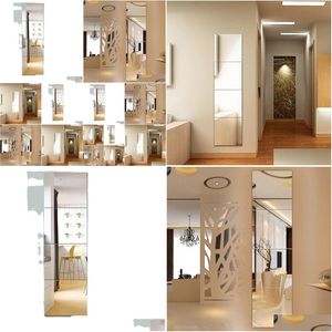 Spiegel, die minimalistische, moderne Fl-Körperspiegel mit selbstklebenden Blöcken verbinden, die an die Kombination von Ankleidezimmern von Dhhof geklebt werden können