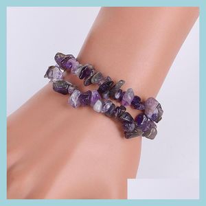 Charm Bracelets For Women 7 Chakra Healing Single Strand Amethyst Jasper Agate Lazi Reiki Drop Delivery Jewelry Dhyoa