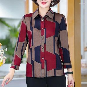 Camicette da donna Primavera Autunno Elegante Moda Harajuku Top Donna Casual Camicia All Match Y2K Manica lunga Blusa Patchwork Vintage Femminile