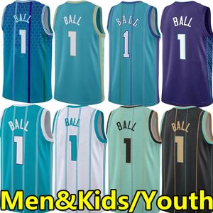 Männer Jugend Kinder #1 Melo Lamelo Ball Basketball Trikots City Jersey Wear Weste 75. Jubiläum