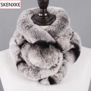 Scarves Winter Natural Rex Rabbit Fur Ring Scarf Women Warm Real Rex Rabbit Fur Mufflers Russian Lady Genuine Rex Rabbit Fur Scarves 231204