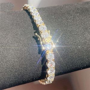 Wholesale Hip Hop Jewelry 3mm 4mm 5mm 6.5mm 925 Sterling Silver Diamond Moissanite Tennis Chain Necklace Bracelet