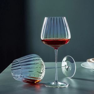 Copos de vinho coloridos borgonha cristal copos de vidro para champanhe artesanal casa luz luxo bordeaux goblet drinkware presentes de casamento 231205