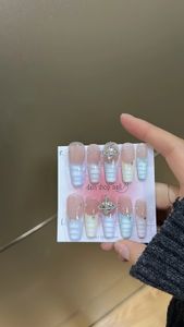 Künstliche Nägel, Weihnachtsmädchen, sexy, professionelle Nail-Art-Spitzen für Frauen, Combo 231204