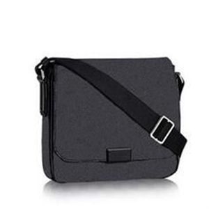 Distretto PM Mens Cross Body Bot Body Mens Valuto da uomo in pelle genuina sacchetti di alta qualità Business Borse Bans Grafite Bags Distric3053