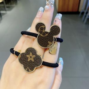 Moda Tasarımcı Baskılı Saç Çemberi Karikatür Cowhard Retro Stil Yarım Top Saç At kuyruğu Saç Bandı Kızlık Elastik Saç Jewelry Saç Aksesuarları