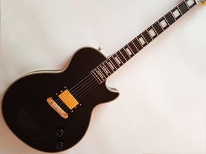 Chitarra elettrica personalizzata Black Gloss Custom 1959, corpo solido, hardware dorato, disponibile, spedizione gratuita