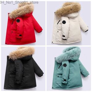 Down Coat 2022 Winter designer kids coat Down Jacket For Boys Real Raccoon Fur Thick Warm Baby Outerwear Coats 2-12 boys jackets Years Kid Teenage Parka Q231205