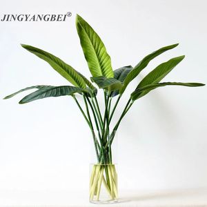 Christmas Decorations PU Real Touch Leaf Artificial Plant Bird of Paradise Fake Flowers for Home Decor Chritams Decoration Year 231205