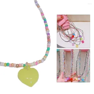 Naszyjniki wisiorek Summer Sweet Beaded Naszyjnik urok Choker żywica ręczna szyja biżuteria