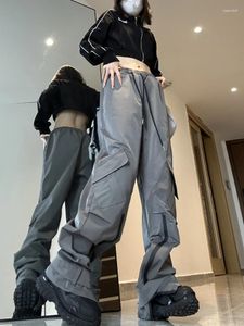 Pantaloni da donna Techwear Cargo Donna Y2K Moda coreana Harajuku Pantaloni sportivi Hip Hop Streetwear Gamba larga Pantaloni da pista con paracadute Vibe