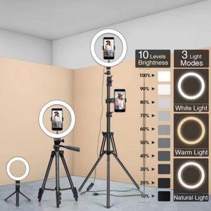 Sh 16cm 6 inç yüzük ışığı ile tripod standı usb şarjı selfie led lamba dimmitable fotoğrafçılık için ışık fotoğrafçılığı stüdyosu