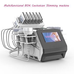 7 em 1 máquina de emagrecimento 80K multifuncional sistema de cavitação a vácuo RF ultrassônico lipo laser almofadas máquinas de contorno corporal