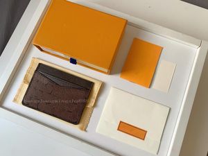 Top Quality Designer purse fashion Cardholders woman mini wallets Card Bag genuine leather black brown Letter Mini wallet men's purse With Box VV32 tote bag