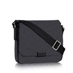 District PM Mens Cross Body Bag Teens Teksa oryginalne skórzane torby mężczyzn Wysokiej jakości torby biznesowe Mężczyźni Damier Worki grafitowe Distric260k