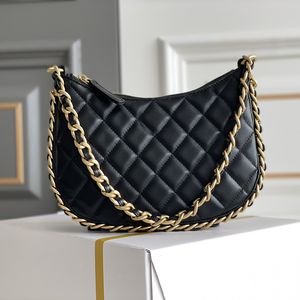 Borsa hobo firmata Luxurys Borse sottobraccio in pelle di agnello borsa a tracolla di qualità specchio borsa a tracolla moda borsa mezza luna bianca borsa da donna piccola borsa a catena borse nere con scatola