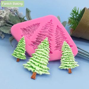 Baking Moulds 3hold DIY Christmas Tree Silicone Cake Mold For Baking Accessories Cake Decorating Tools Art Resin Molds Kitchen Baking Tools 231205