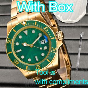 Luksusowy zegarek na mężczyznę ceramiczną ramkę 2813 Gold Watch Designer 36 mm 41 mm GMT Automatyczny ruch zegarki Luminous Sapphire Wodoodporne zegarki sportowe z pudełkiem