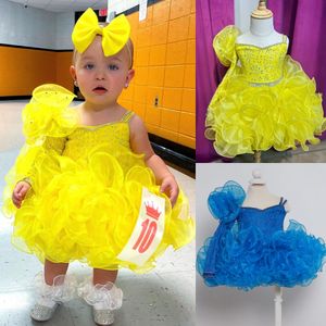 Vestido de concurso para meninas, cupcake, renda transparente, manga comprida, babado, brilho, criança pequena, diversão, moda, passarela, drama, aniversário, coquetel, vestido infantil, formal, nacional