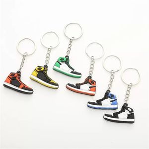 Mini Silicone Sneakers Keychains Men Women Kids Key Gift Keychain Handbag Chain Basketball Shoe Key Holder Bulk Price Sports pendant