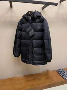Casaco longo de inverno feminino designer com capuz térmico parka pão jaqueta suéter de algodão menos 20 graus triângulo solto tamanho extra