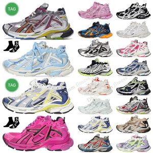 2024 Luxurys Brand Designer Shoes Balenciaha Track Runners 7フラットローファースニーカー