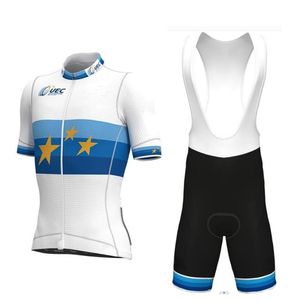 Europejski UEC Cycling Jersey Zestaw dhampion męs